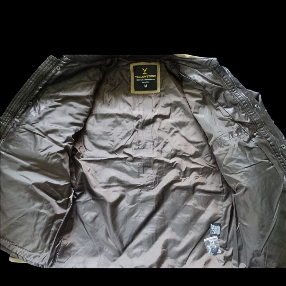 NWT Yellowstone Dutton Ranch faux leather Jacket Corduroy Collar size XL B310 - Picture 8 of 10